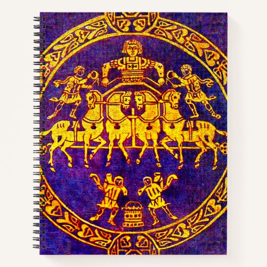 12世紀の中世の騎兵と兵士 ノートブック (正面)