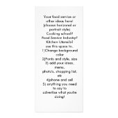 「12世紀の中世キッチンと調理師ラックカード ラックカード (裏面)