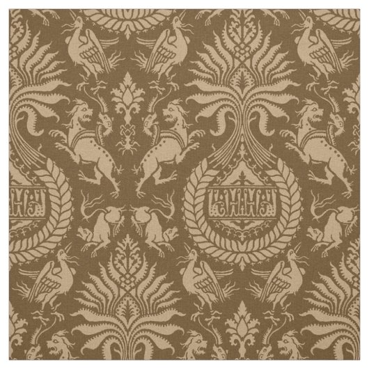 12世紀の動物ダマスク ファブリック (見本)