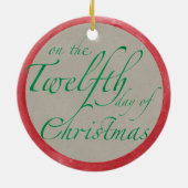 12人のドラマーがクリスマスオーナメントをドラミング セラミックオーナメント (裏面)