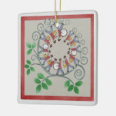 12人のドラマーがクリスマスオーナメントをドラミング セラミックオーナメント (左)