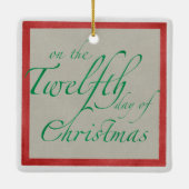 12人のドラマーがクリスマスオーナメントをドラミング セラミックオーナメント (裏面)