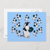 12人のドラマーがポストカードをドラムで打つ ポストカード (正面/裏面)