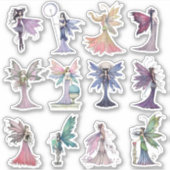 12人エレガントとモリーカラフルハリソンの妖精 シール (正面)