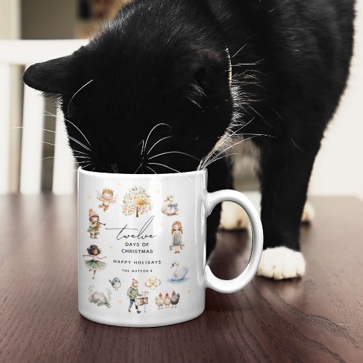 12伝統的日のクリスマスかわいい休日 コーヒーマグカップ