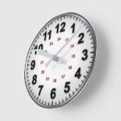 12伝統的/24のクロック ラウンド壁時計 (傾斜)