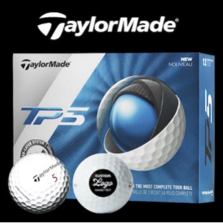 12個のTaylorMade TP5カスタムロゴゴルフボール ゴルフボール