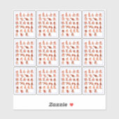 12個 アメリカ手話アルファベットボード、ASL シール (シート)