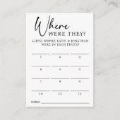 12写真どこに彼らはゲーム推測カード ノートカード (正面)