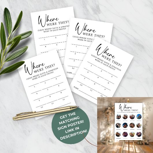 12写真どこに彼らはゲーム推測カード ノートカード