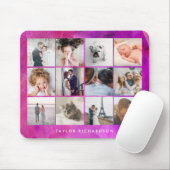 12写真のコラージュ|の水彩画のマゼンタ マウスパッド (マウス)