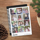 12写真クリスマスコラージュ – 応援ミニマル シーズンカード