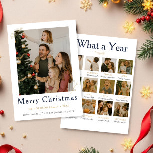 12写真コラージュ何1年の家族のクリスマス シーズンカード