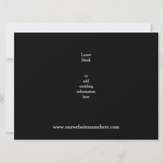 12写真コラージュ黒 – 6x8日付を保存 セーブザデート (裏面)