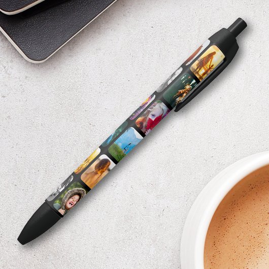 12写真テンプレート両面ブラックインクペン 黒ボールペン