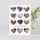 12写真ハートコラージバレンタインデーのラブカード シーズンカード (スタンド正面)