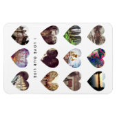 12写真ハートコラージバレンタインデーのラブギフト マグネット (横)