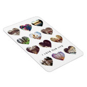 12写真ハートコラージバレンタインデーのラブギフト マグネット (右側)