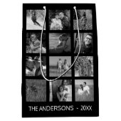 12写真ファミリーフォト✨コラージュカスタム ミディアムペーパーバッグ (正面)