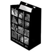 12写真ファミリーフォト✨コラージュカスタム ミディアムペーパーバッグ (正面アングル)