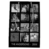 12写真ファミリーフォト✨コラージュカスタム ミディアムペーパーバッグ (裏面)