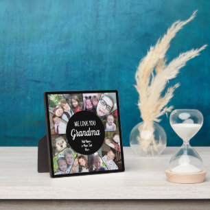 12写真ファンキーコラージュ – 私たちはおばあちゃんを愛している フォトプラーク