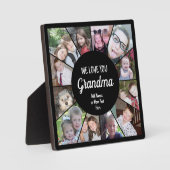 12写真ファンキーコラージュ – 私たちはおばあちゃんを愛している フォトプラーク (正面)