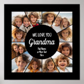12写真ファンキーコラージュ – 私たちはおばあちゃんを愛している ポスター (正面)
