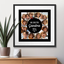 12写真ファンキーコラージュ – 私たちはおばあちゃんを愛している ポスター