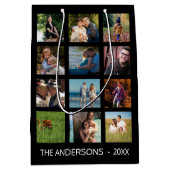 12写真フォトコラージュ✨カスタム思い出 ミディアムペーパーバッグ (正面)