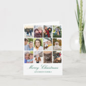 12写真モダンコラージュのクリスマス シーズンカード (正面)
