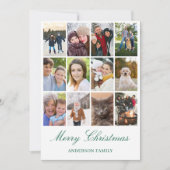 12写真モダンコラージュのクリスマス シーズンカード (正面)