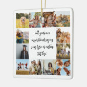 12写真モダンコラージュカスタム引用文 セラミックオーナメント (左)