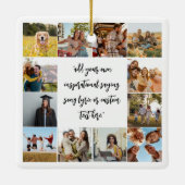 12写真モダンコラージュカスタム引用文 セラミックオーナメント (裏面)