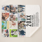 12写真モダンコラージュ家族レビュー年 シェルパブランケット (正面(横))