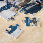 12写真モダンコラージュ家族レビュー年  ジグソーパズル (側面)