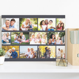 12写真モダン組積造グリッドグレーストレッチキャンバス キャンバスプリント