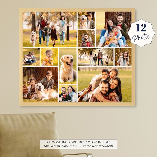 12写真ユニークコラージュのミニマルなシンプル写真 フォトプリント           