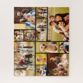 12写真ユニークコラージュシンプルの家族 ジグソーパズル (縦)