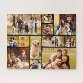 12写真ユニークコラージュシンプルの家族 ジグソーパズル (横)