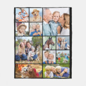 12写真ユニークコラージュミニマルかわいいシンプル フリースブランケット (正面)