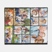 12写真ユニークコラージュミニマルかわいいシンプル フリースブランケット (正面(横))