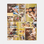 12写真ユニークコラージュ名シンプル フリースブランケット (正面)