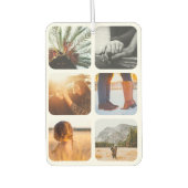 12写真両面テンプレートグリッドラウンドフレーム カーエアーフレッシュナー (正面)