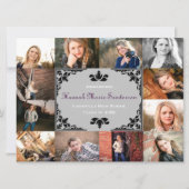 12写真卒業コラージュ6x8号卒業のお知らせ 招待状 (正面)