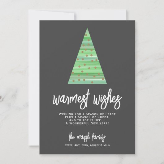 12写真 – 最も暖かい願いクリスマスツリーオーナメント シーズンカード (正面)