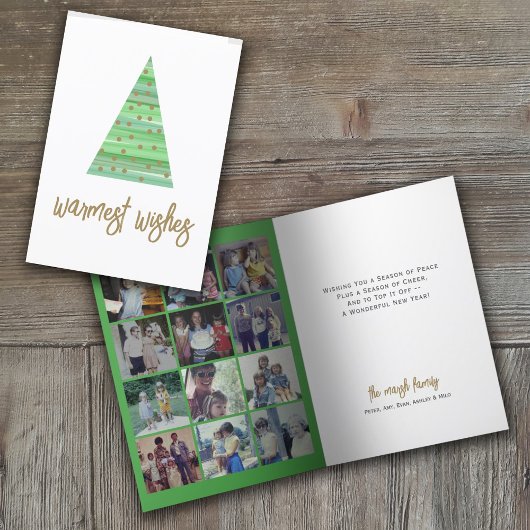 12写真 – 最も暖かい願いクリスマスツリーオーナメント シーズンカード