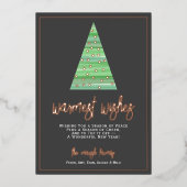 12写真 – 最も暖かい願いクリスマスツリーオーナメント 箔シーズンカード (正面)