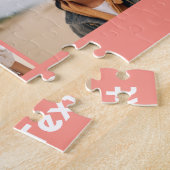 12写真Instagramコラージュとサンゴの背景 ジグソーパズル (側面)