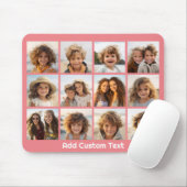 12写真Instagramコラージュとサンゴの背景 マウスパッド (マウス)